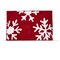 Snowflake Christmas Rug Door Mat Red Multi Cotton Machine Washable